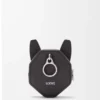 Portamonete Futurist Cat in classica pelle di vitello Charcoal