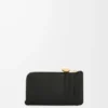 Portamonete Pebble in pelle di vitello nappa lucida Black
