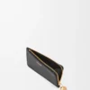Portamonete Pebble in pelle di vitello nappa lucida Black