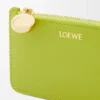 Portamonete Pebble in pelle di vitello nappa lucida Meadow Green