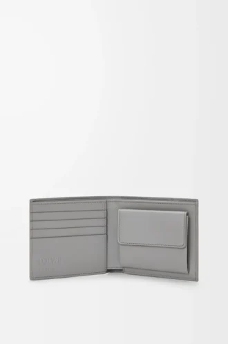 Portamonete pieghevole Puzzle in classica pelle di vitello Winter Brown/Ash Grey