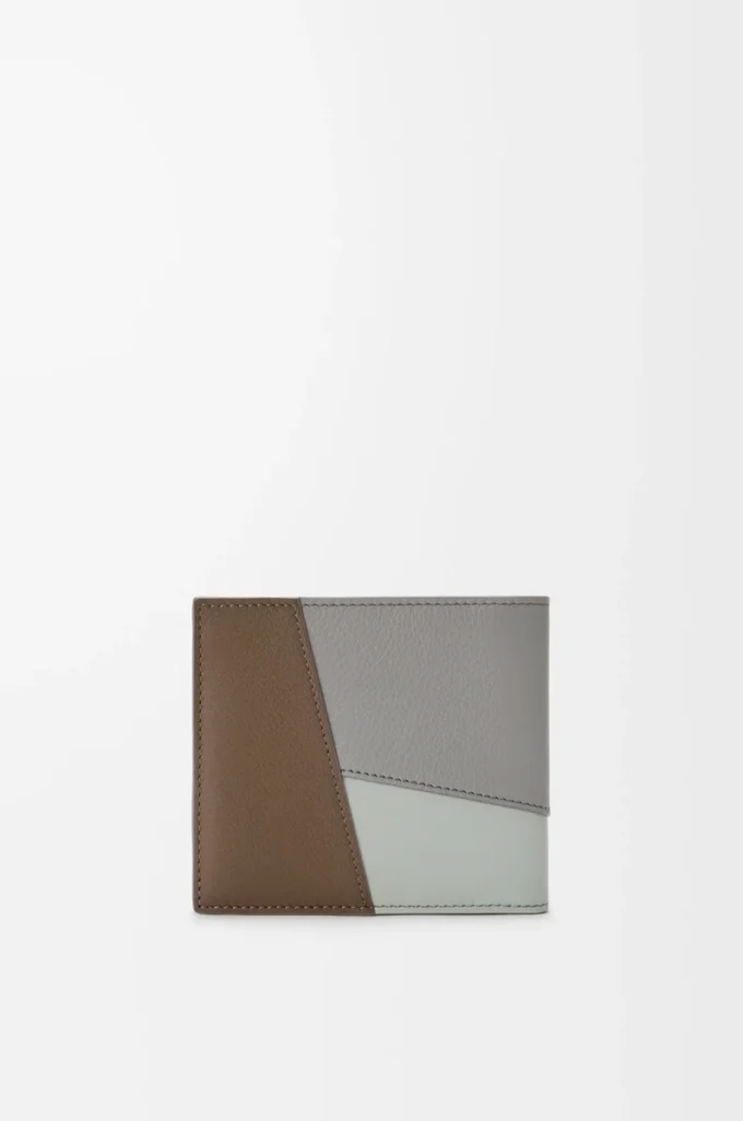 Portamonete pieghevole Puzzle in classica pelle di vitello Winter Brown/Ash Grey Portamonete pieghevole Puzzle in classica pelle di vitello Winter Brown/Ash Grey