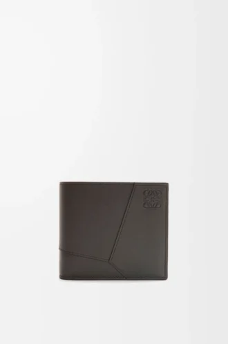 Portamonete Puzzle in pelle di vitello classica grigio scuro