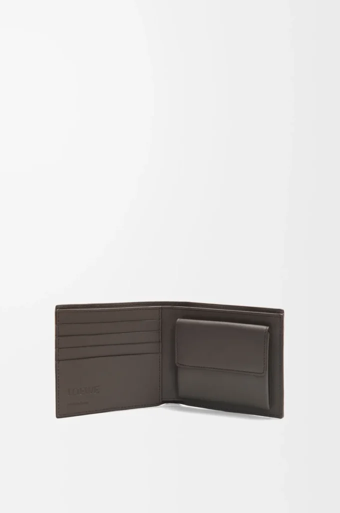 Portamonete Puzzle in pelle di vitello classica grigio scuro