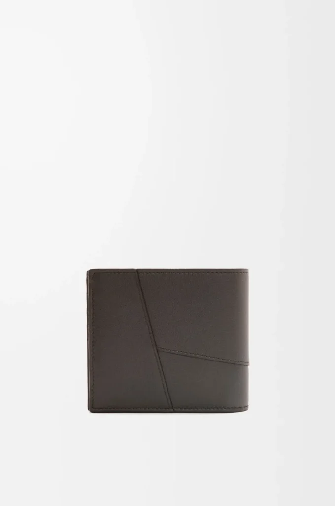 Portamonete Puzzle in pelle di vitello classica grigio scuro