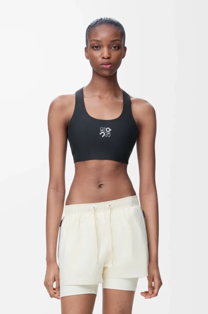 Reggiseno morbido in jersey tecnico nero