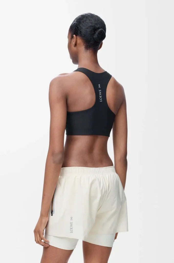 Reggiseno morbido in jersey tecnico nero