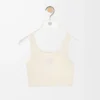 Reggiseno senza cuciture in jersey tecnico color avorio