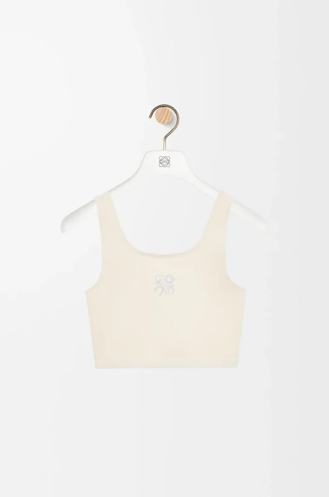 Reggiseno senza cuciture in jersey tecnico color avorio