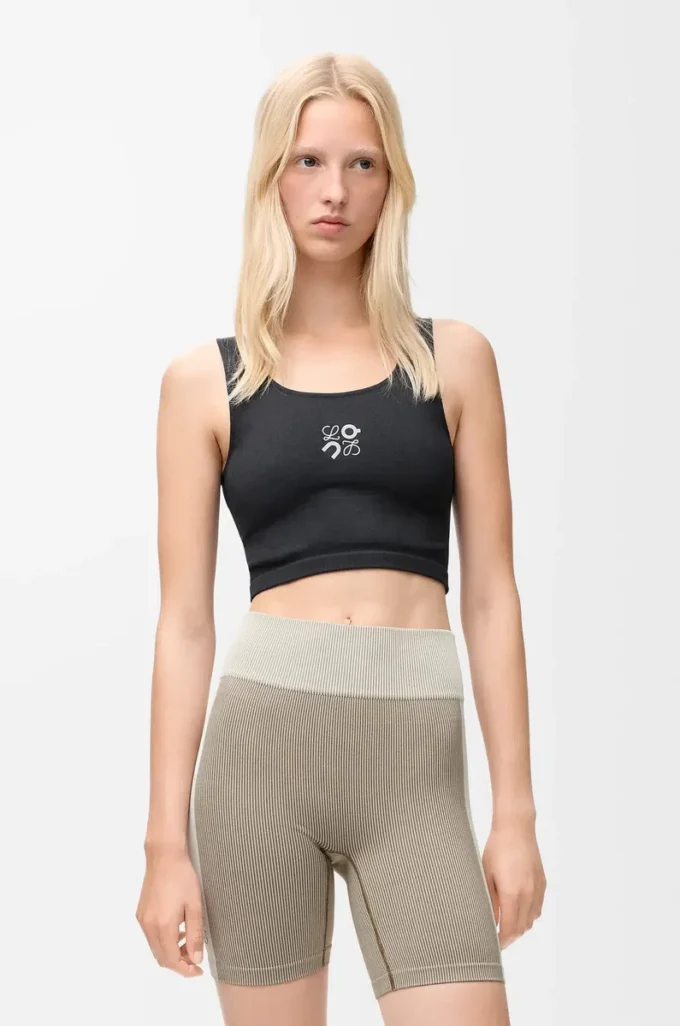 Reggiseno senza cuciture in jersey tecnico Nero