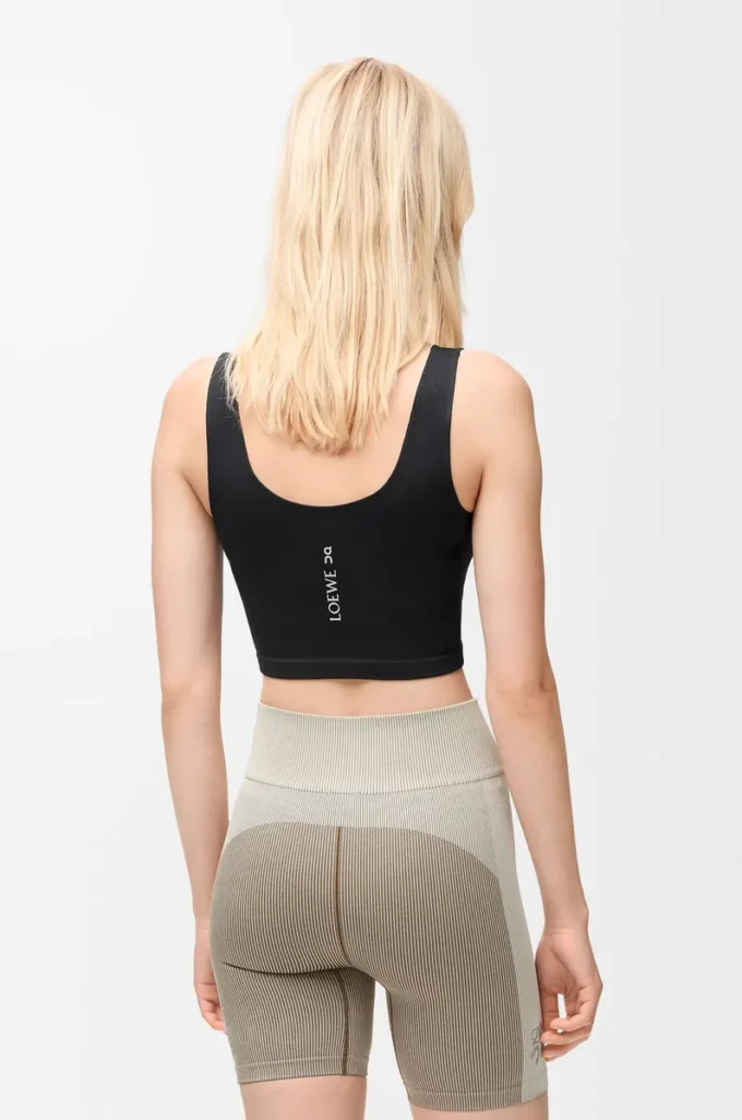 Reggiseno senza cuciture in jersey tecnico Nero