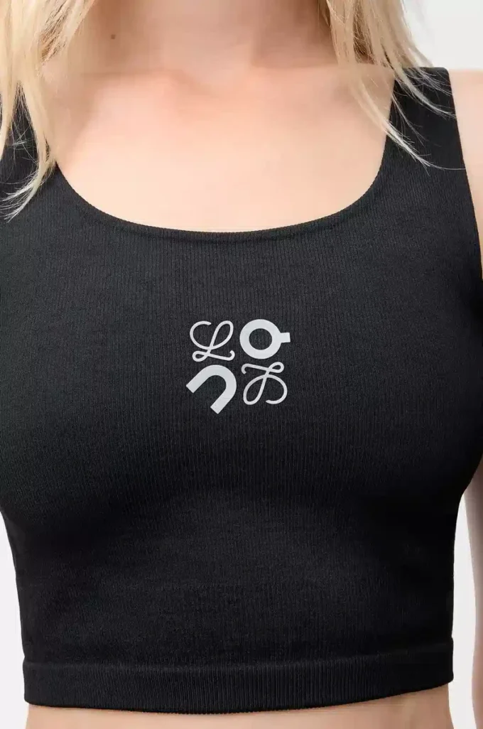 Reggiseno senza cuciture in jersey tecnico Nero