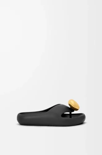 Sandalo Foam Pebble Nero/Oro