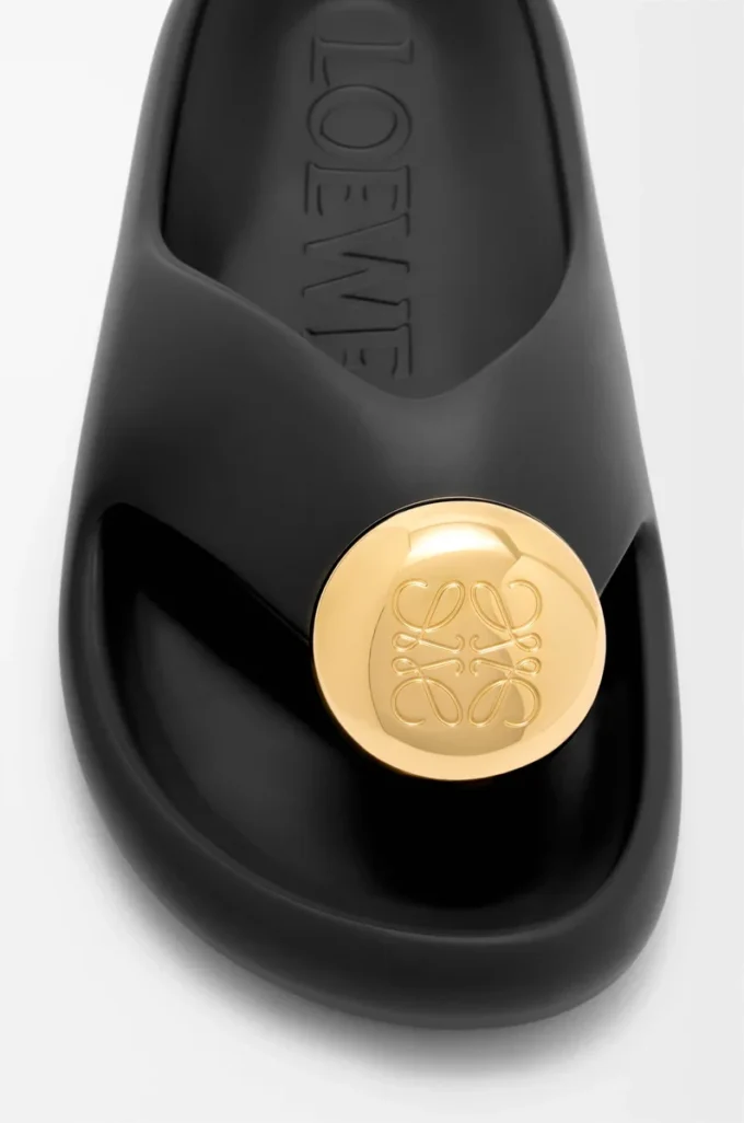 Sandalo Foam Pebble Nero/Oro