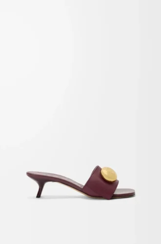 Sandalo Pebble in morbida pelle di vitello bordeaux