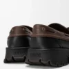 Scarpa derby in pelle di vitello e pelle di vitello conciata al vegetale Nero/Cacao