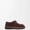 Scarpe stringate Faro in pelle scamosciata di vitello marrone scuro Scarpe stringate Faro in pelle scamosciata di vitello marrone scuro