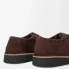 Scarpe stringate Faro in pelle scamosciata di vitello marrone scuro Scarpe stringate Faro in pelle scamosciata di vitello marrone scuro