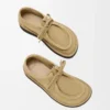 Scarpa stringata Faro in pelle di vitello scamosciata Sahara