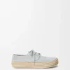Scarpe stringate Rio in camoscio e rafia Grigio chiaro