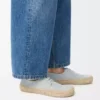 Scarpe stringate Rio in camoscio e rafia Grigio chiaro