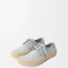 Scarpe stringate Rio in camoscio e rafia Grigio chiaro