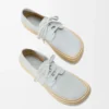 Scarpe stringate Rio in camoscio e rafia Grigio chiaro
