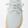 Scarpe stringate Rio in camoscio e rafia Grigio chiaro