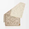 Sciarpa Anagram in alpaca e lana Beige/Bianco Sciarpa Anagram in alpaca e lana Beige/Bianco