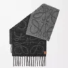 Sciarpa Anagram in alpaca e lana Grigio scuro/Nero Sciarpa Anagram in alpaca e lana Grigio scuro/Nero