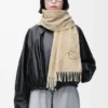 Sciarpa Anagram in lana e cashmere Beige Sciarpa Anagram in lana e cashmere Beige