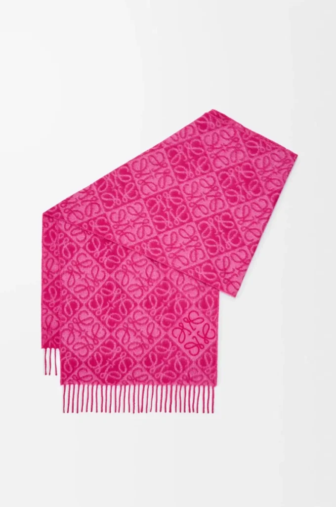 Sciarpa Anagram in lana e cashmere Fucsia Sciarpa Anagram in lana e cashmere Fucsia