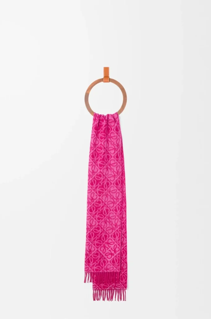 Sciarpa Anagram in lana e cashmere Fucsia Sciarpa Anagram in lana e cashmere Fucsia