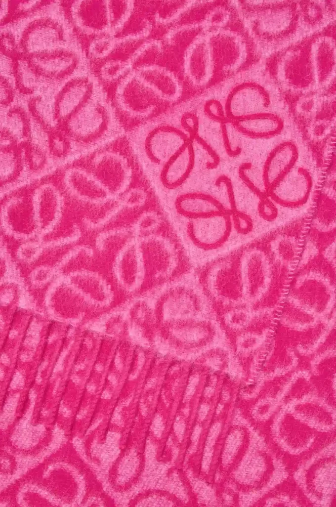 Sciarpa Anagram in lana e cashmere Fucsia Sciarpa Anagram in lana e cashmere Fucsia