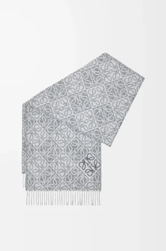 Sciarpa Anagram in lana e cashmere Grigio