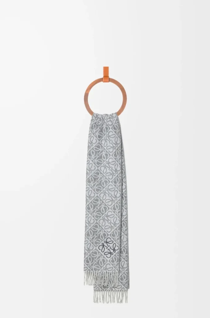 Sciarpa Anagram in lana e cashmere Grigio Sciarpa Anagram in lana e cashmere Grigio