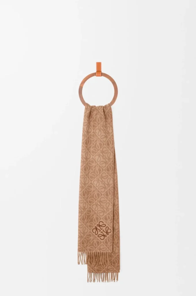 Sciarpa Anagram in lana e cashmere Moka Sciarpa Anagram in lana e cashmere Moka