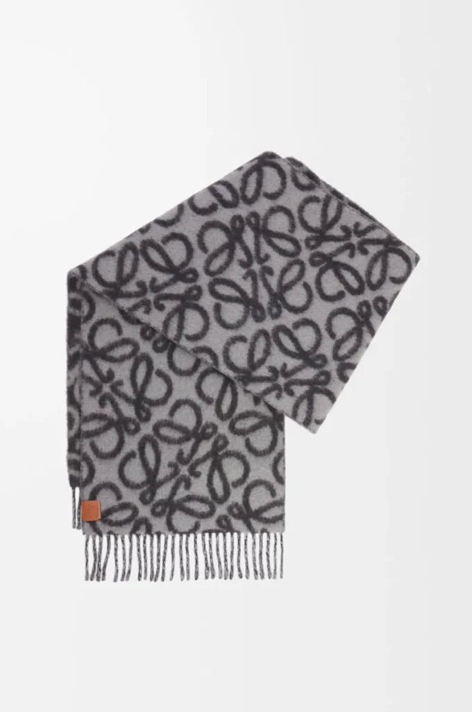 Sciarpa Anagram in misto alpaca e lana Nero/Grigio Sciarpa Anagram in misto alpaca e lana Nero/Grigio