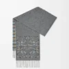 Sciarpa Anagram in seta e cashmere Antracite/Grigio/Beige Sciarpa Anagram in seta e cashmere Antracite/Grigio/Beige