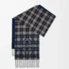 Sciarpa Anagram in seta e cashmere Blu navy/Antracite/Blu navy Sciarpa Anagram in seta e cashmere Blu navy/Antracite/Blu navy