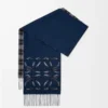 Sciarpa Anagram in seta e cashmere Blu navy/Antracite/Blu navy Sciarpa Anagram in seta e cashmere Blu navy/Antracite/Blu navy