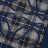 Sciarpa Anagram in seta e cashmere Blu navy/Antracite/Blu navy Sciarpa Anagram in seta e cashmere Blu navy/Antracite/Blu navy