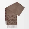 Sciarpa Anagram in seta e cashmere Marrone/Multicolore Sciarpa Anagram in seta e cashmere Marrone/Multicolore