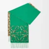 Sciarpa Anagram in seta e cashmere verde/multicolore Sciarpa Anagram in seta e cashmere verde/multicolore