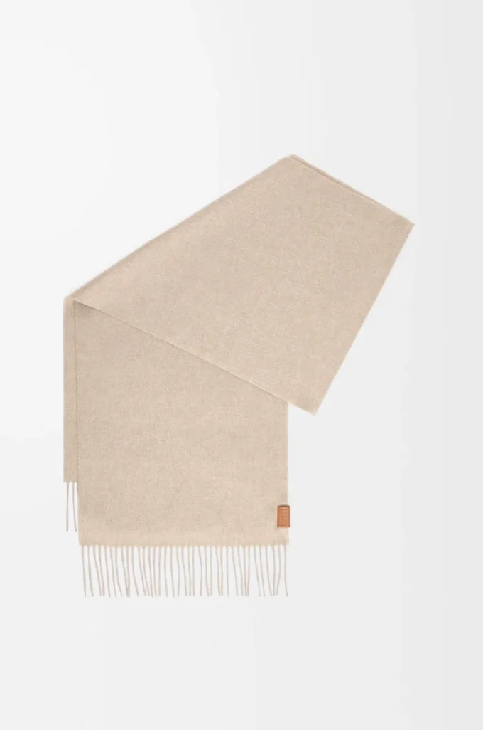 Sciarpa in cashmere beige chiaro