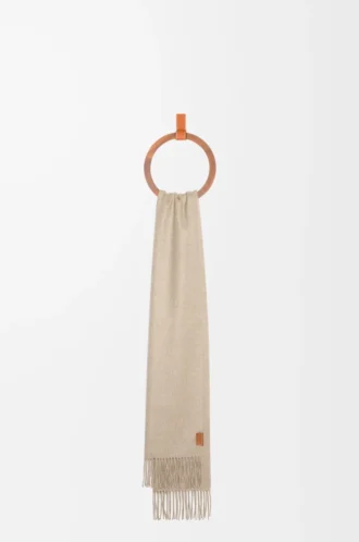 Sciarpa in cashmere beige chiaro