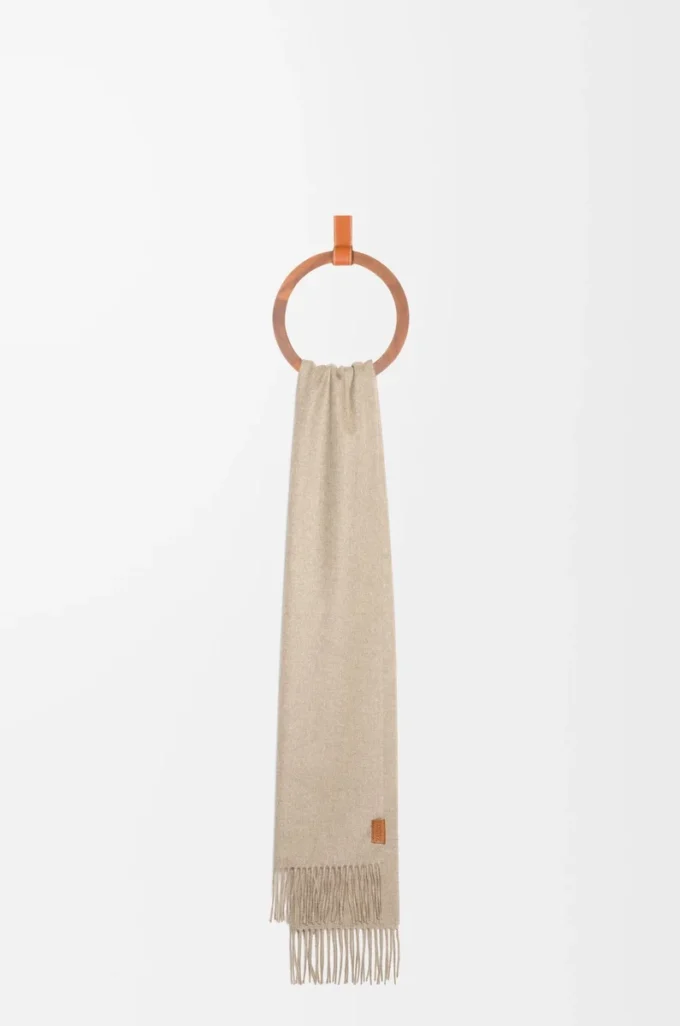 Sciarpa in cashmere beige chiaro
