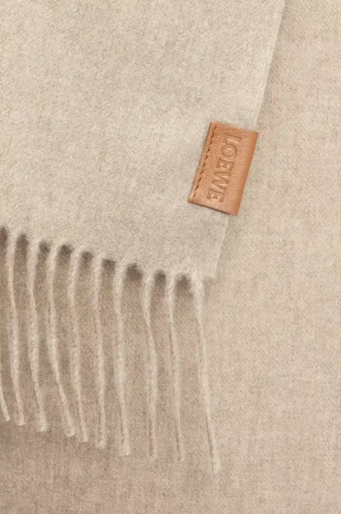 Sciarpa in cashmere beige chiaro