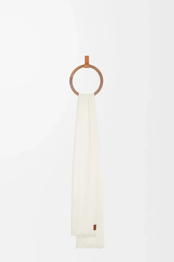 Sciarpa in cashmere bianco