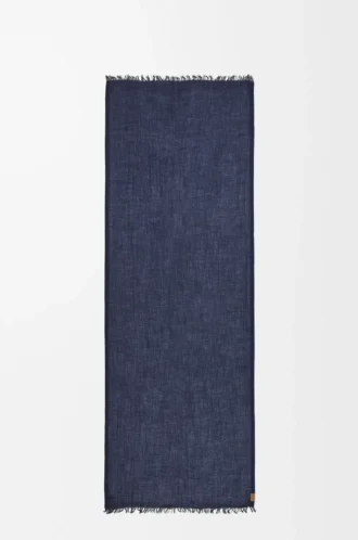 Sciarpa in cashmere blu navy